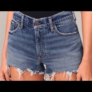 Abercrombie denim high-rise shorts